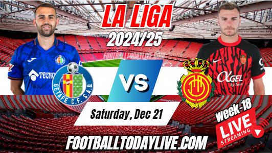 Getafe Vs Mallorca La Liga Football Live Stream 2024 | Week 18 slider